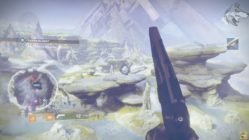 The portal, in the middle there away from the public event’s usual Taken Blight.